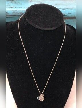 Silpada rose gold pendant necklace with charm cluster